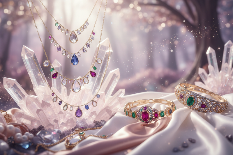 so my store niche is women jewellery like necklace and bracelets now give me a  ultra hd imager for my store aesthetic and fantacy type